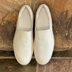 Vince White Leather Platform Shoes